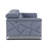 Light Blue Leather Loveseat