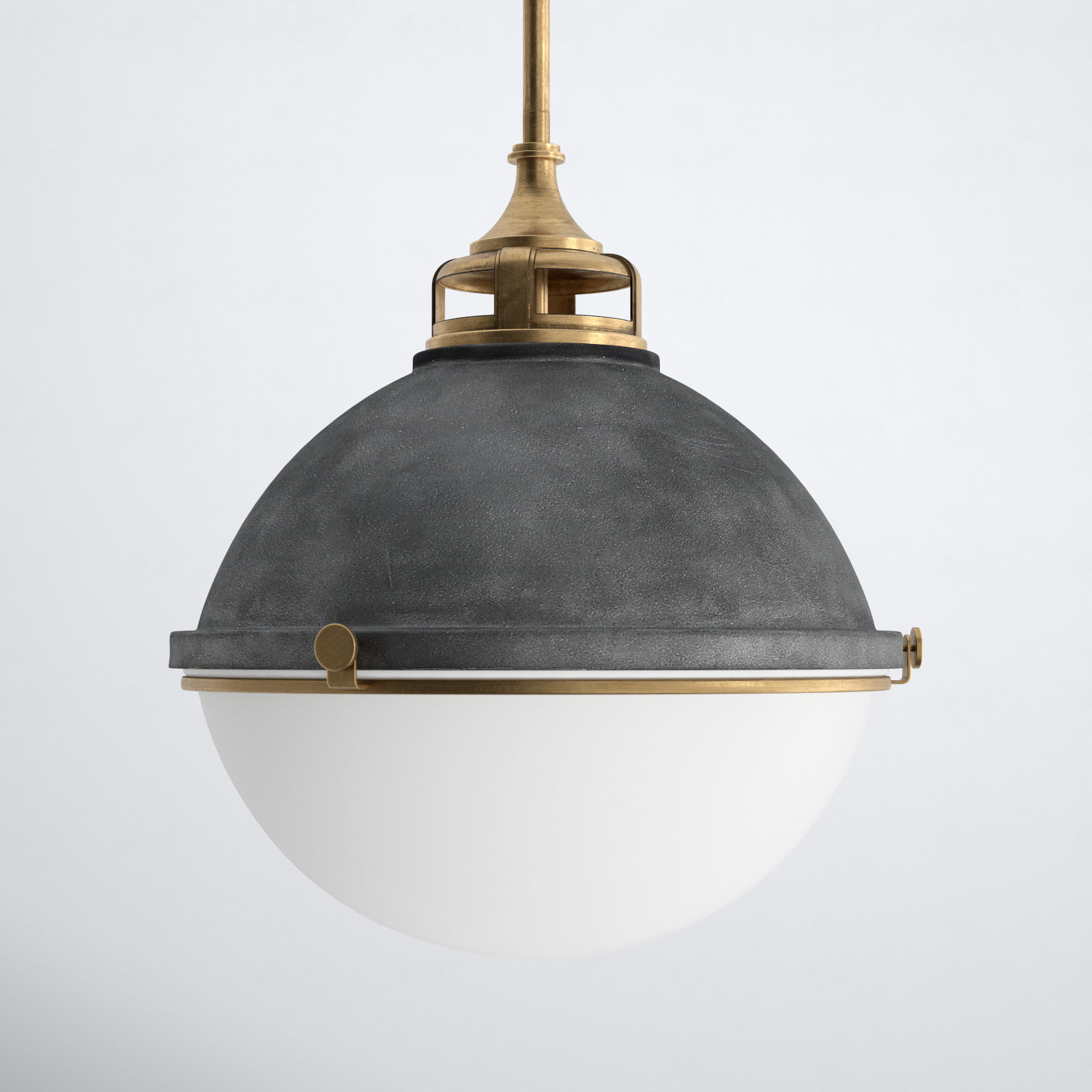 Kyoto 2 - Light Dimmable Globe Chandelier, Aged Zinc, 19.75" H x 18" W x 18" D
