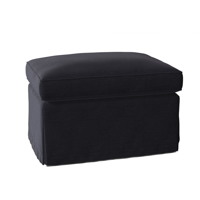 Everton Upholstered Ottoman, Venice Navy