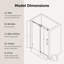 Portes de douche et baignoire à fermeture douce, verre mat noir de 8 mm pour maison moderne