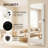 14.5'' Wide Wall/Door Mounted Jewelry Armoire with Full-Length Mirror​-1265649724