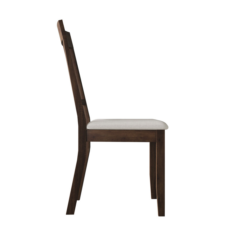 Brown 5-Piece Round Dining Set With Upholstered Chairs, Brown