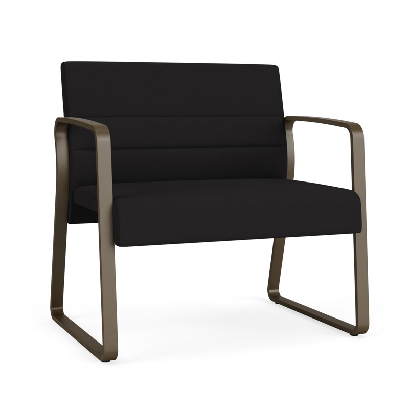 Chaise bariatique Waterfall, Bronze, Portes ouvertes en tissu noir