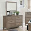 Mobilier de chambre à coucher à poignées rondes gris foncé