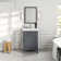 Imanii 24 Inch Transitional Dark Grey Style Bathroom Vanity With Porcelain Top