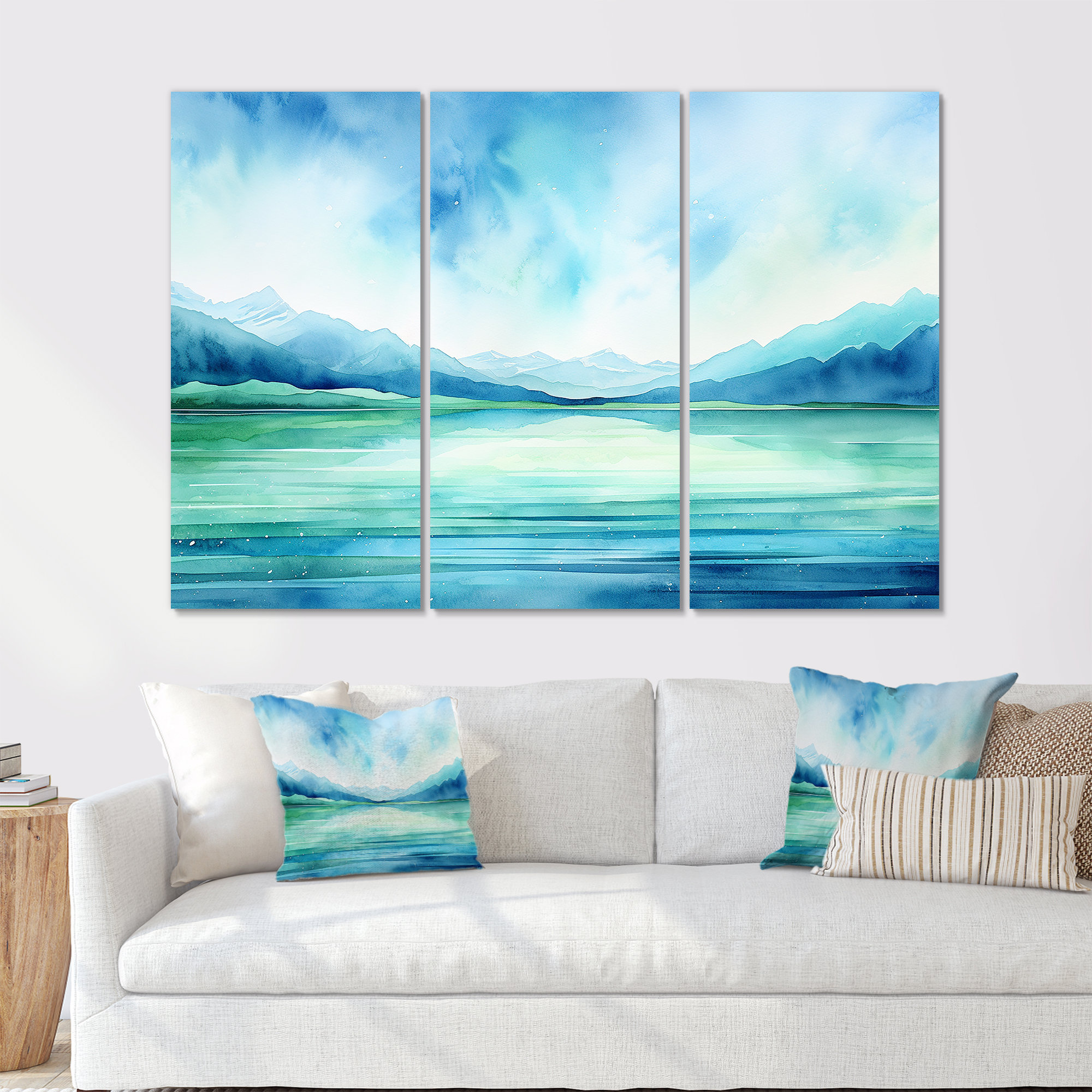 Design Art Pastel Aurora Borealis Scenery I - Aurora Borealis Wall Art