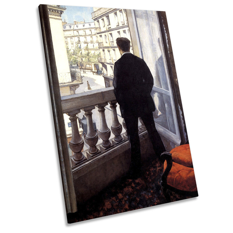 X7441 Man At The Window Picture by Gustave Caillebotte - Wrapped Canvas Painting, 45.7cm H x 30.5cm W x 2cm D