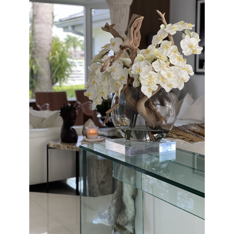 Orchid Faux Floral Arrangement in Vase