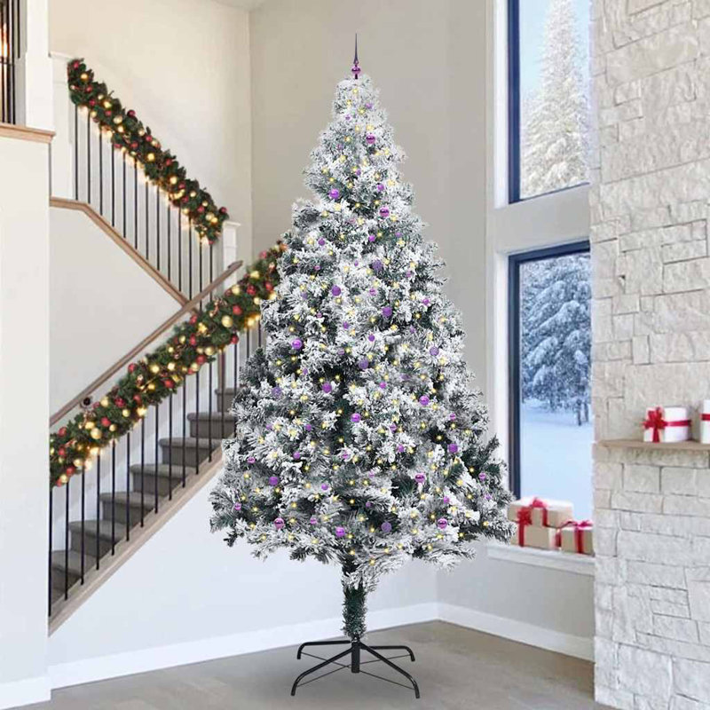Artificial Pre-lit Christmas Tree with Ball Set 400 cm, Purple