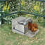 Mangeoire automatique pour poulets, capacité de 25 lb, acier galvanisé et aluminium, conception résistante aux intempéries