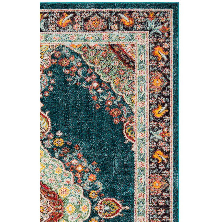 Felty Oriental Turquoise Area Rug