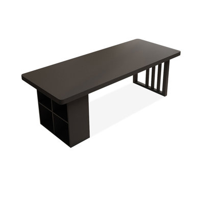 Black Rectangular Solid Wood desk
