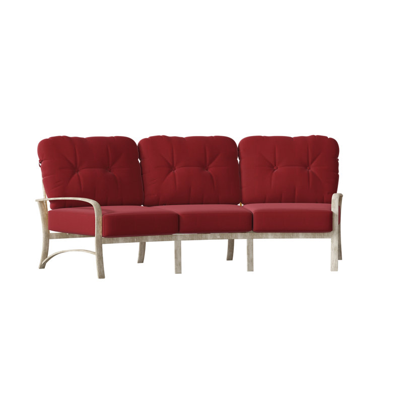 Canapé de patio crescent Fremont, Brun châtaigne, Denver Scarlett Sunbrella®