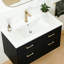 32 po. Comptoir de meuble-lavabo en céramique avec lavabo intégré et trop-plein, lavabo profond moderne pour salle de bain