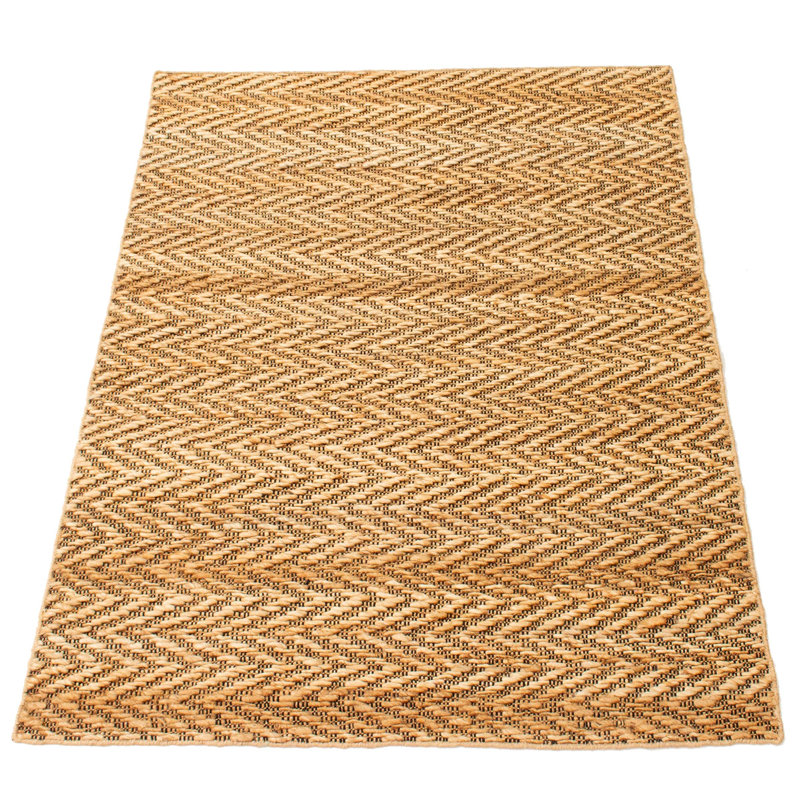 Tapis brun clair en jute tissé à la main Mulvihill