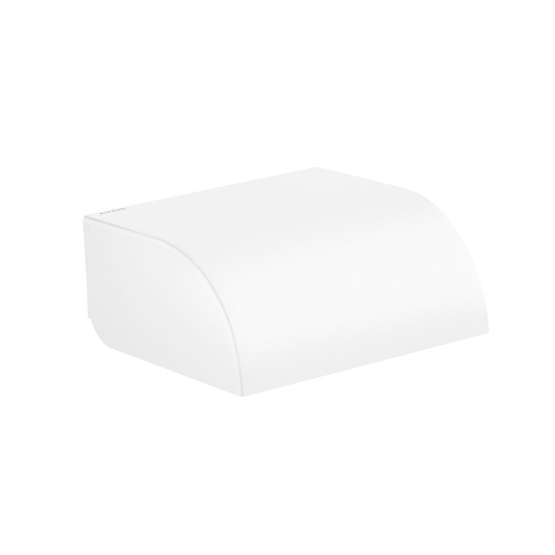 Universal Circular Wall Mount Toilet Paper Holder, Matte White