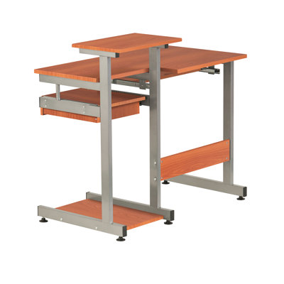 Bureau d'ordinateur Techni Mobile, grain de bois