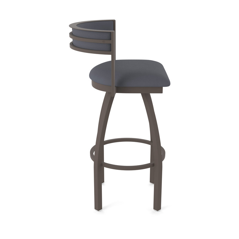 Tabouret Artémis, Vinyle - tempête Canter, Bronze, Tabouret de bar (siège d'une hauteur de 36 po)