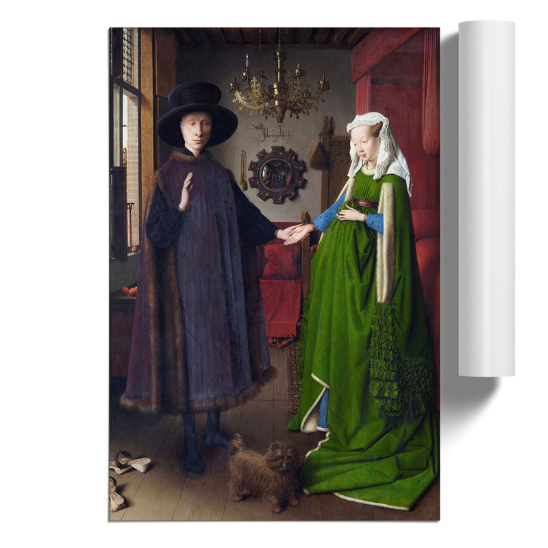 Arnolfini Portrait by Jan van Eyck - Frameless Print, 42cm H x 30cm W x 0.1cm D