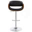 Tabouret de bar réglable noir et chrome