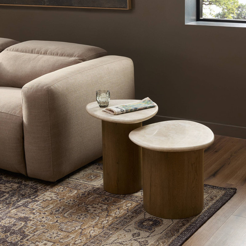Kovo Marble Nesting End Table