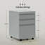 39cm Wide 3 -Drawer Mobile Steel File Cabinet-735396927