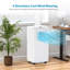 Climatiseur portatif 10000 BTU, climatiseur 3 en 1 avec télécommande, minuterie 24 heures, rafraîchit jusqu'à 450 pieds carrés, faible bruit, économie d'énergie, parfait pour la chambre à coucher ou le bureau