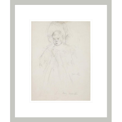 Étude de jeune fille par Mary Cassatt, impression giclée encadrée