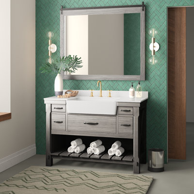Villareal 48'' Single Bathroom Vanity with Stone Top