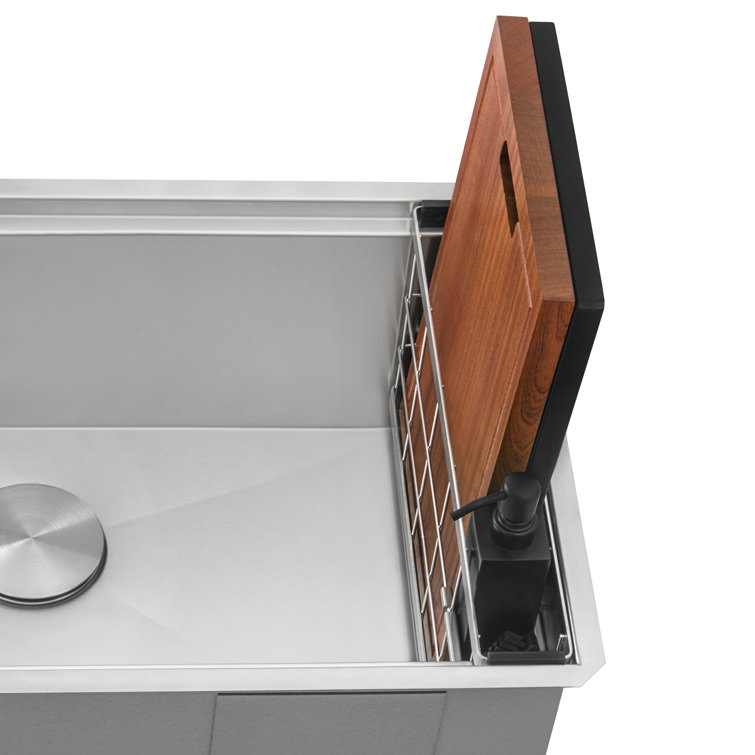 RVA1580 Ruvati Multi-function Workstation Organizer and Caddy with Soap Dispenser and Knife Block