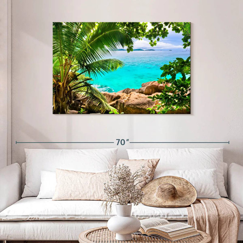 Paysage Gillard Seychelles, H 30 po x l 45 po