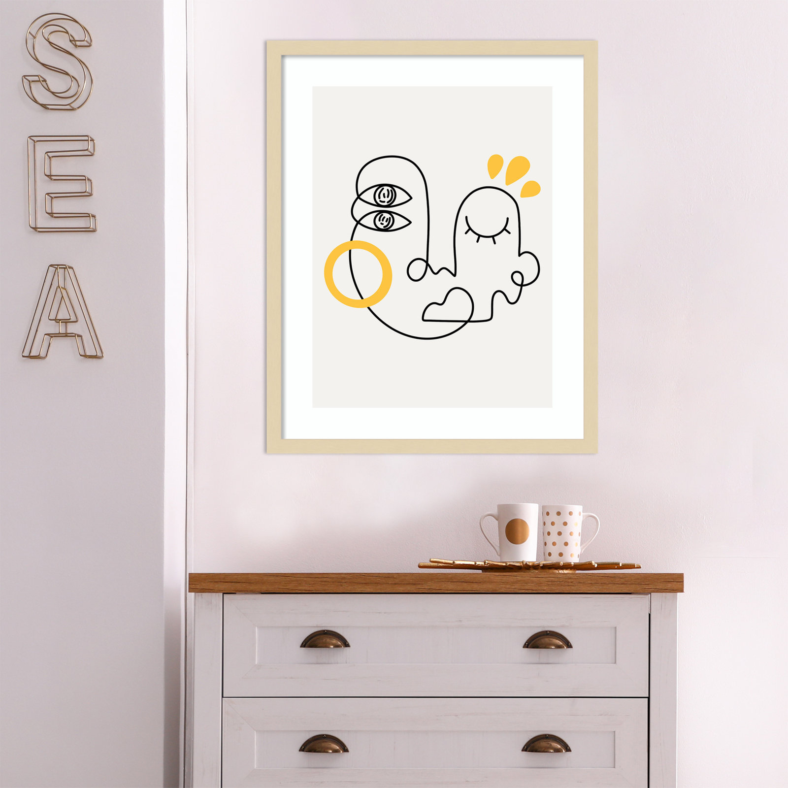 Still Here by Shatha Al Dafai, 33.38" H x 27.38" W x 0.875" D, Noir Black Framed