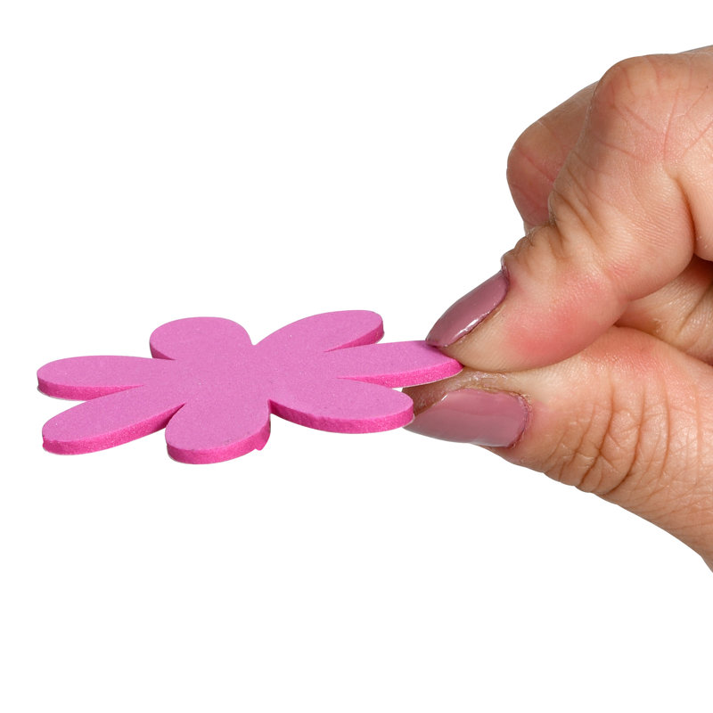 Autocollants de fleurs scintillantes et en mousse avec 3 paquets