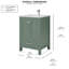 Ensemble de meuble-lavabo autoportant 24 po Amandie en vert forêt avec plateau en marbre de Carrare-738044143-745798984