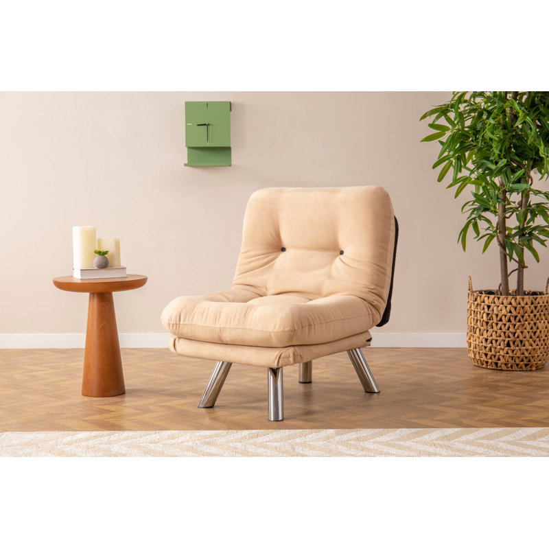 Fauteuil convertible l 43,7 po Haana, Tissu crème