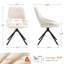 Chaise de bureau pivotante en lin sans accoudoirs Jameliah