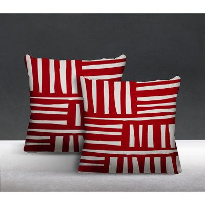 Indoor / Outdoor Abstract Square Throw Pillow
