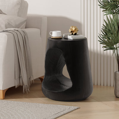 Table d'appoint Mgo Hollow, texture de bois