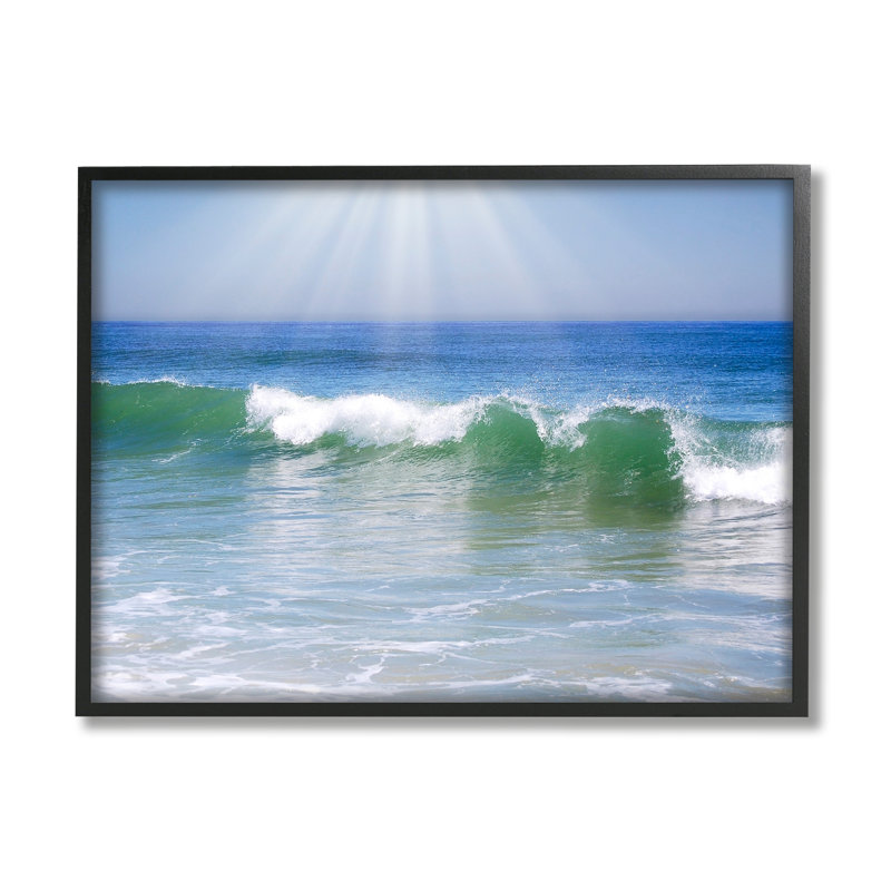 «Rolling Ocean Waves», photographie encadrée sur bois par Graffi *, photographie de Tee Studios, Giclée encadrée noir minuit
