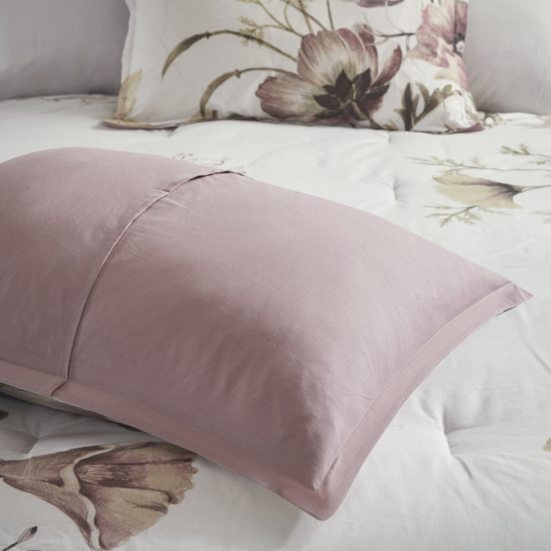 Elegant 8 Piece Cotton Bedding Set Blush Queen For Home