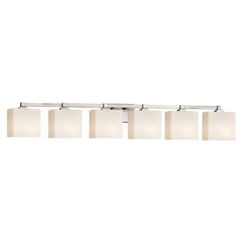 Éclairage pour meuble-lavabo 6 lumières 100w Casson, Nickel brossé