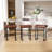 Faux Leather Wide Cushion Bar Stool With Metal Frame-2033878889