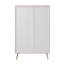 Commode rose à finition ultrabrillante