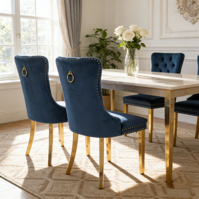 Chaise de salle à manger, Bleu