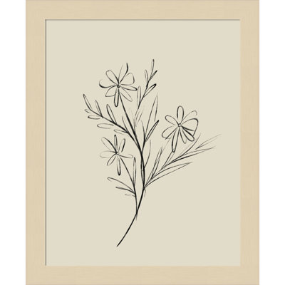 Line Drawn Flowers 1 by Border Bloom - Picture Frame Art
