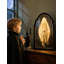 Miroir psychique fantomatique lumineux avec effet sonore terrifiant et changeur de voix - Décoration murale d'intérieur effrayante pour l'Halloween