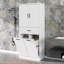 Tall Bathroom Storage Cabinet With Doors And Drawer, Storage Cabinet With Two Removable Laundry Basket, Adjustable Shelf-508463568