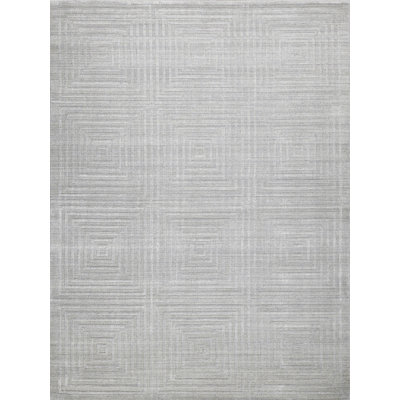 Castelli Geometric Area Rug in Light Silver