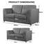 Jambo Cord 3 and 2 Seater High Back Cushion Sofa Set-717514012