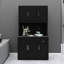 Armoire de rangement pour garde-manger de 71 po avec comptoir pour four à micro-ondes, huche autoportante avec tablettes réglables, 6 portes et 1 tiroir - noir 71 po